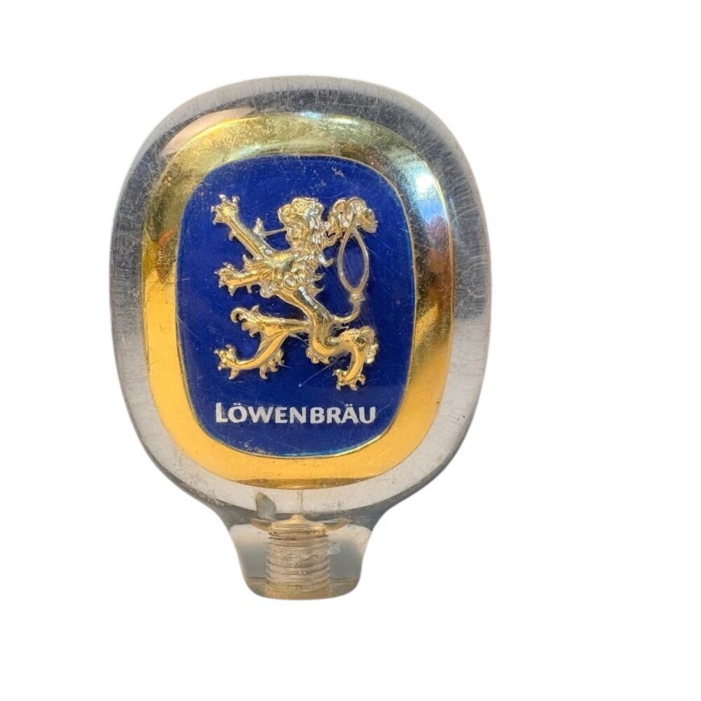 Lowenbrau Vintage Tap Handle 1970's Double Sided Acrylic Lucite Keg Handle 4"